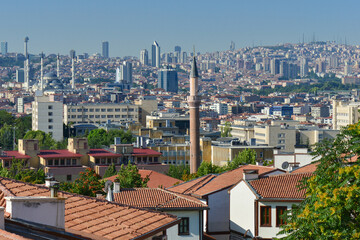 Fototapeta na wymiar Ankara cityscape including major monuments - Ankara, Turkey