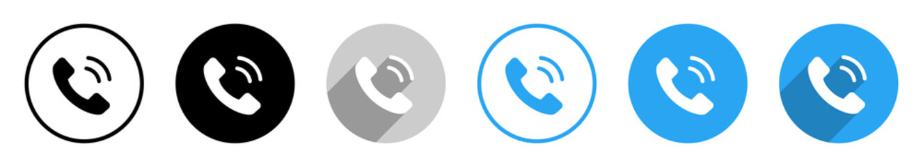 Telefon Kontakt Symbole Vektor