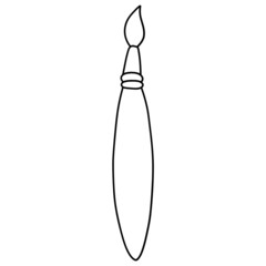 paintbrush hand drawn illustration, back to school concept