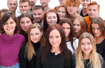 portrait of group of happy young people