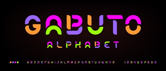 Simple modern creative alphabet with urban style template
