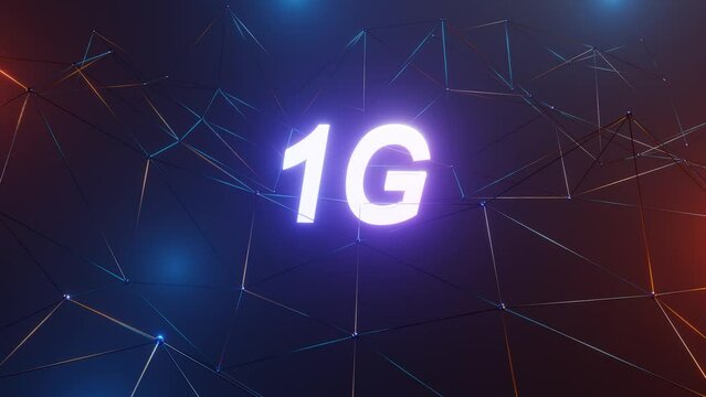 4k 3D animation. 5g 4g 3g High Speed Connection of Internet Background. Futuristic Global and Social Network Connection, Technology Network Digital Data Connection Background Concept. Broadband Wirele
