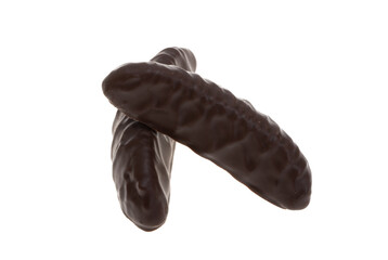 marmalade candies in chocolate isolated