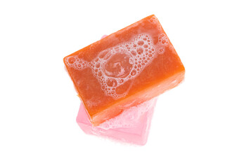 soap with foam isolated