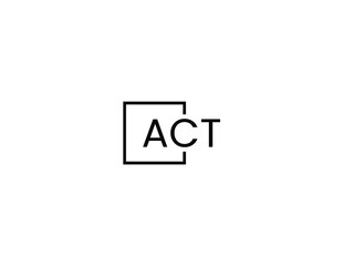 ACT letter initial logo design vector illustration