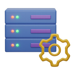 Premium Cloud Data Technology Icon 3d rendering on isolated background