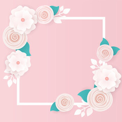 Summer lettering. Tropical palm leaves background. Vector illustration EPS10.