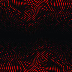 Red dot and black abstract background