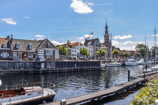Old town and harbor in Veere, Zeeland, the Netherlands