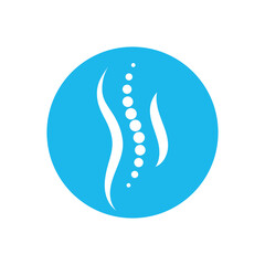 Spine care diagnostics symbol logo template vector illustration design 