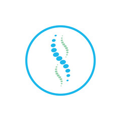 Spine care diagnostics symbol logo template vector illustration design 