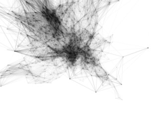 Abstract 3d Connectivity Network Background