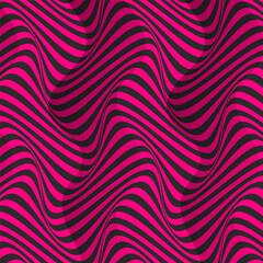 Op art illusion background with wave