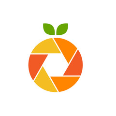 Orange, tangerine minimal abstract logo