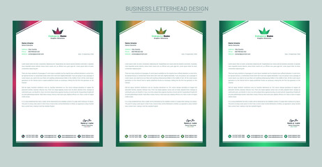 Professional creative company letterhead template design