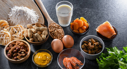 Composition with common food allergens