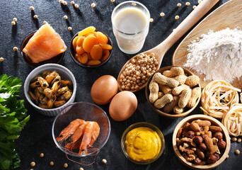 Composition with common food allergens