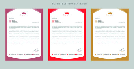 Professional creative company letterhead template design