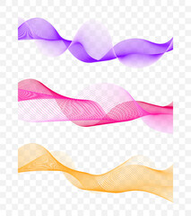 Abstract flowing blend wavy lines