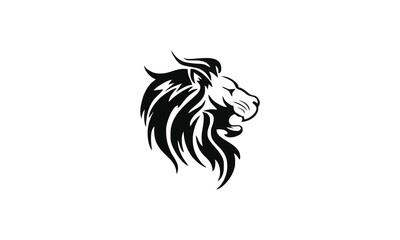 Lion logo vector illustration, shield design.