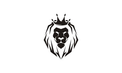 Lion King Logo - Abstract Lion Character - Mascot Vector Illustration