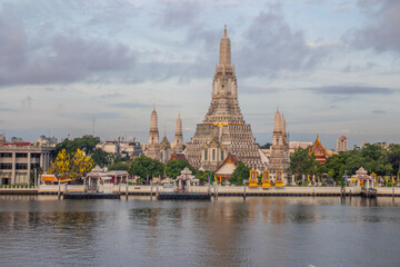 Naklejka premium The Thai Temple Wat Arun in Bangkok Thailand Southeast Asia