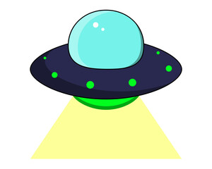 Illustration Vector Graphic of UFO Cartoon. 
