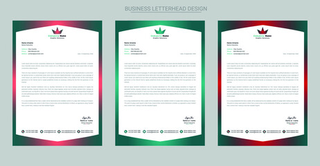 Obraz na płótnie Canvas Professional creative company letterhead template design