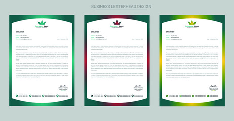 Professional creative company letterhead template design