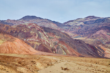Fototapeta na wymiar Colorful desert mountains in Death Valley