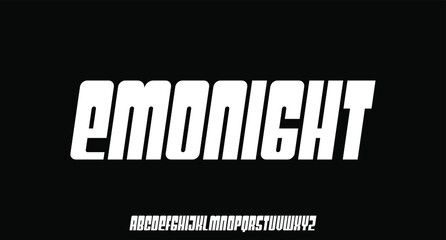 bold display alphabet font vector