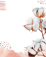 Vertical social media frame (cotton) with place for text on isolated white background (4:5). For designing social media, stationery, printing on objects, etc.