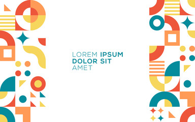 Vector graphic of flat geometric background design template