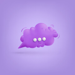 3d speech bubble. Render vector icon. Chat, message