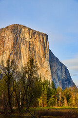 El Capitan at sunset from Valley View in Yosemite