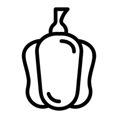 Bell pepper line icon