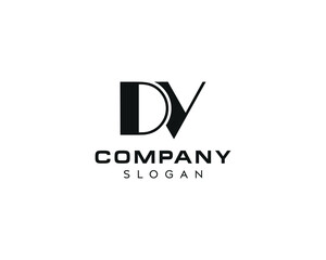 Abstract letter DV logo-VD LOGO