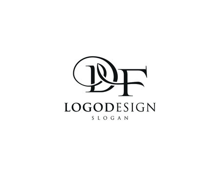 Abstract letter DF logo-FD Logo Design-DF letter logo design-DF letter icon and symbol 