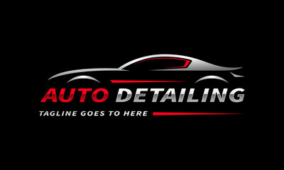 Car logo, auto detailing logo, automotive logo. Sports vehicle vector illustration, sports vehicle icon	