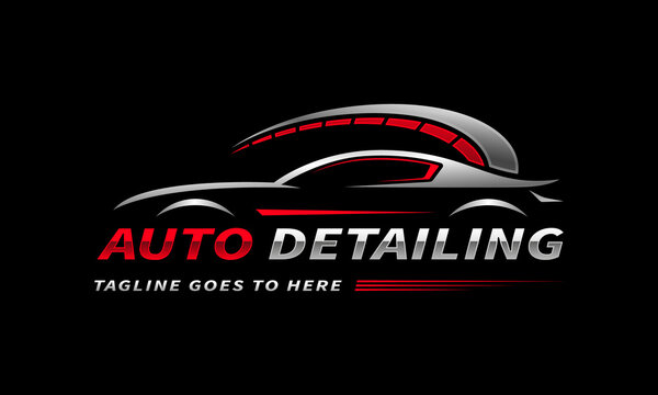 Car logo, auto detailing logo, automotive logo. Sports vehicle vector illustration, sports vehicle icon	