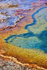 Close to colorful layers at spring in Yellowstone