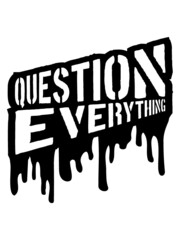 Fototapeta premium Tropfen Question Everything 
