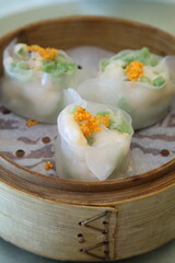 中国料理の点心の、海老蒸し餃子