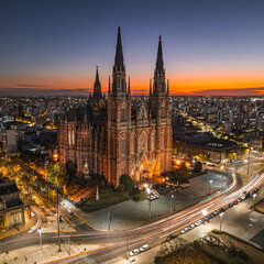 Atardecer Catedral La Plata