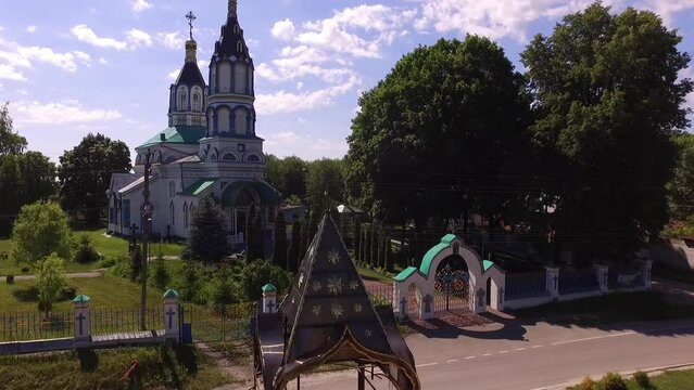 Beautiful Orthodox Church in the city of Chernobyl. Chernobyl exclusion zone. Ukraine