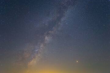 dark starry sky with milky way, night starry  sky background