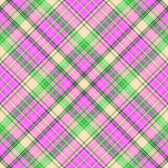Seamless abstract checkered pink-green pattern with diagonal white stripes, vector eps 10