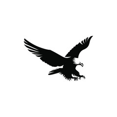Fototapeta premium Eagle flying vector for logo suggestion on white background