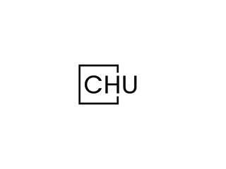 Obraz premium CHU Letter Initial Logo Design Vector Illustration
