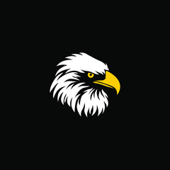 Eagle  head vector for logo suggestion on black background